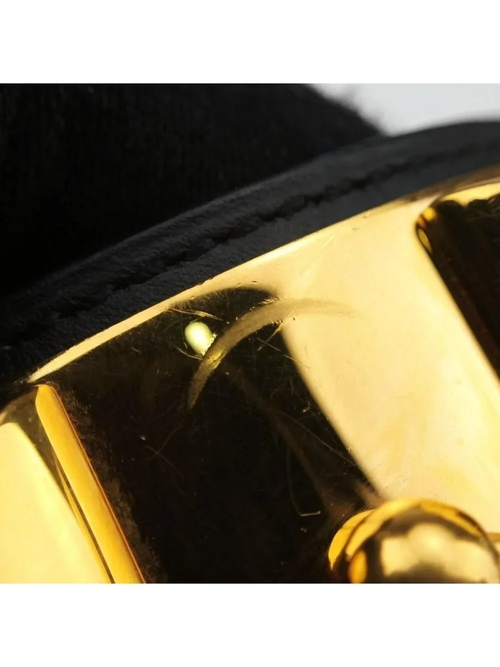 Hermes Collier de Chien Black Gold Leather S Si?q Bracelet - Picture 8 of 15